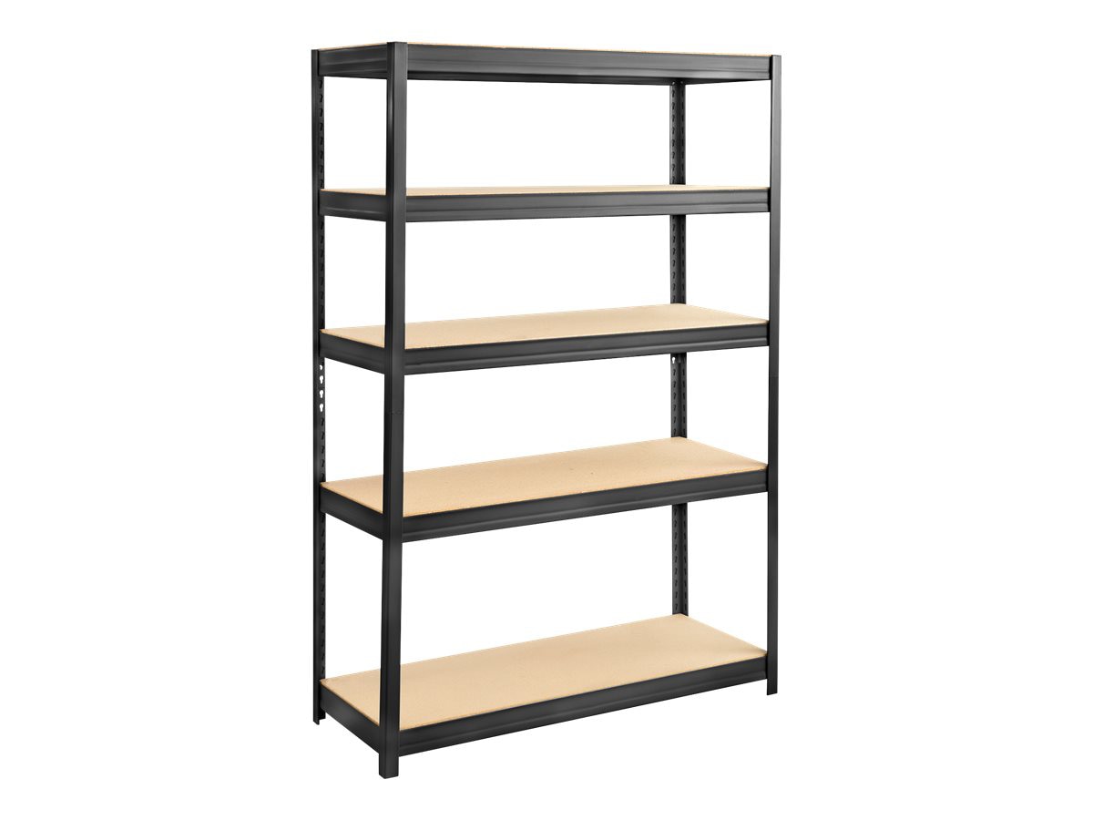 Safco - shelf rack - 5 shelves - black