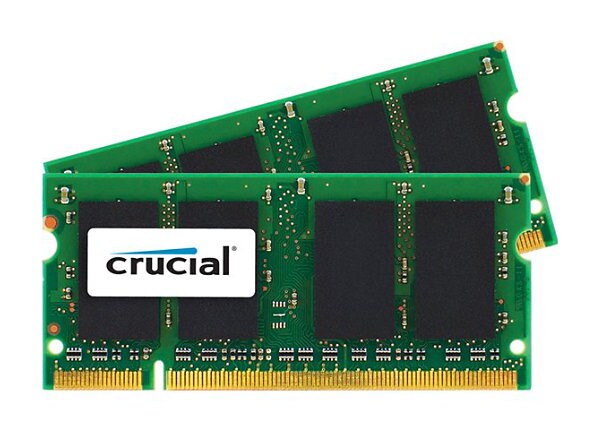 Crucial - DDR2 - 4 GB: 2 x 2 GB - SO-DIMM 200-pin - unbuffered