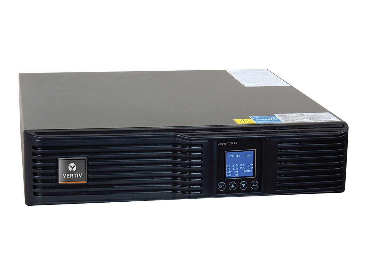Vertiv Liebert GXT4, 1000VA/900W 120V Double-Conversion Rack/Tower UPS