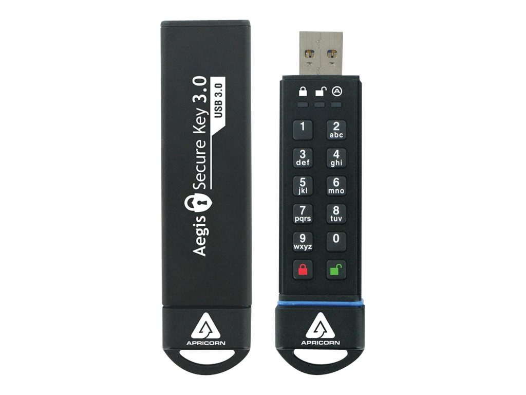Apricorn Aegis Secure Key 3.0 - USB flash drive - 60 GB - ASK3-60GB - USB Drives - CDW.com