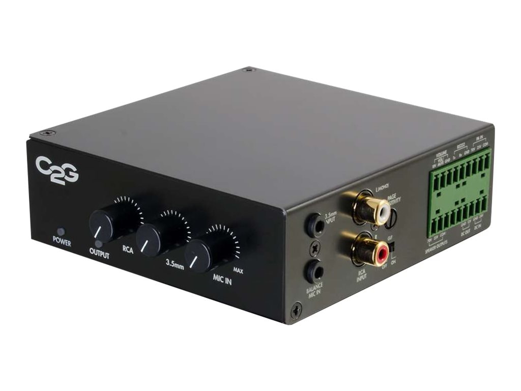 C2G 50 Watt Audio Amplifier - 25/70V - Plenum Rated