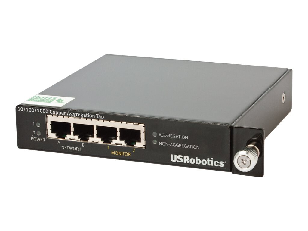 USRobotics 10/100/1000 Copper Aggregation Tap - tap splitter - 10Mb LAN, 10