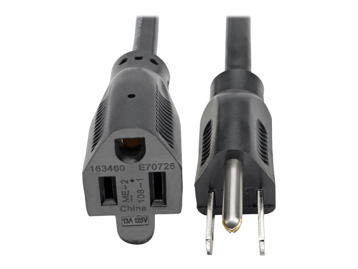 Eaton Tripp Lite Series Power Extension Cord, NEMA 5-15P to NEMA 5-15R - 13A, 120V, 16 AWG, 3 ft. (0.91 m), Black -