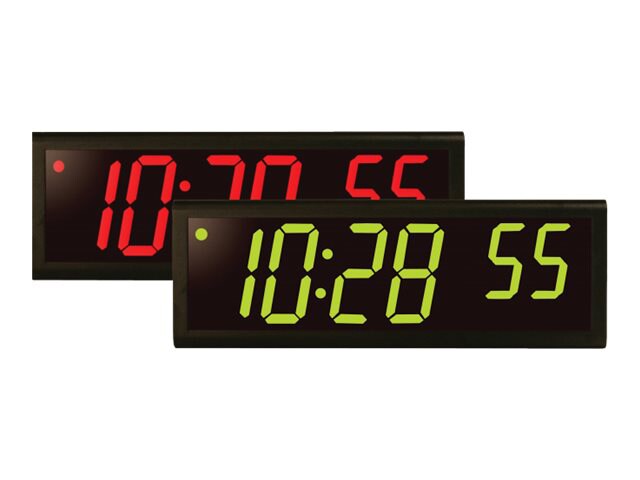 Inova OnTime - clock - rectangular - electronic - 17.52 in x 5.98 in - blac