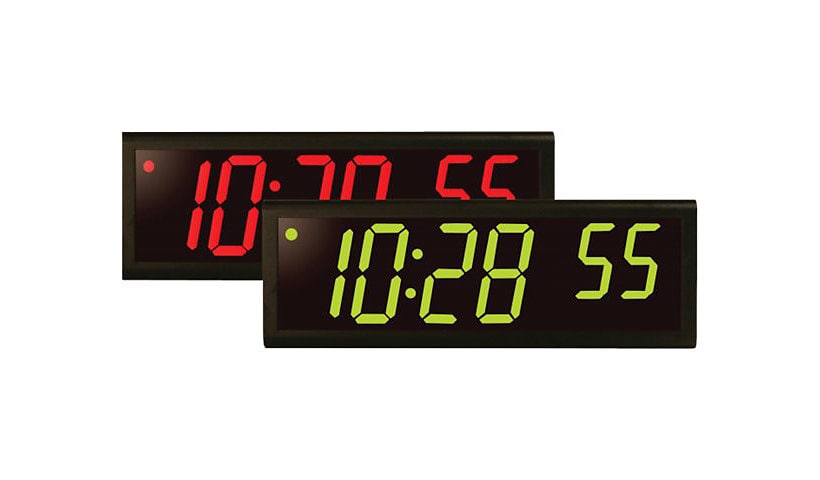 Inova OnTime - clock - rectangular - electronic - 17.52 in x 5.98 in - blac