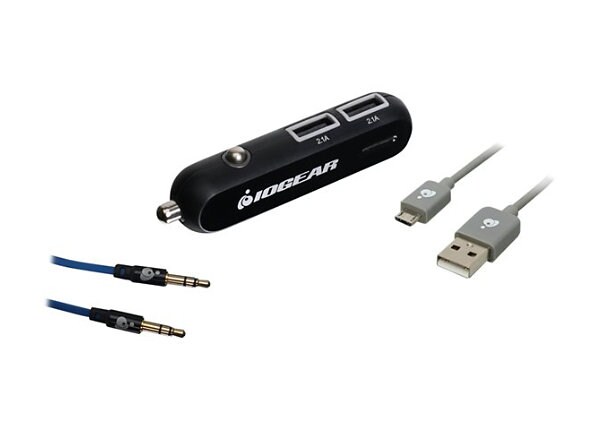 GearPower Dual USB 4.2A Car Charger Kit - power adapter - car