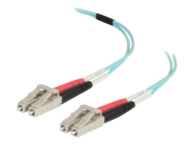 Legrand 30m LC to LC 50/125 OM4 Duplex Multimode PVC Fiber Optic Cable - Aq