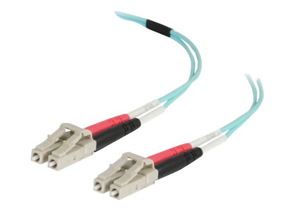 Legrand 30m LC to LC 50/125 OM4 Duplex Multimode PVC Fiber Optic Cable - Aqua