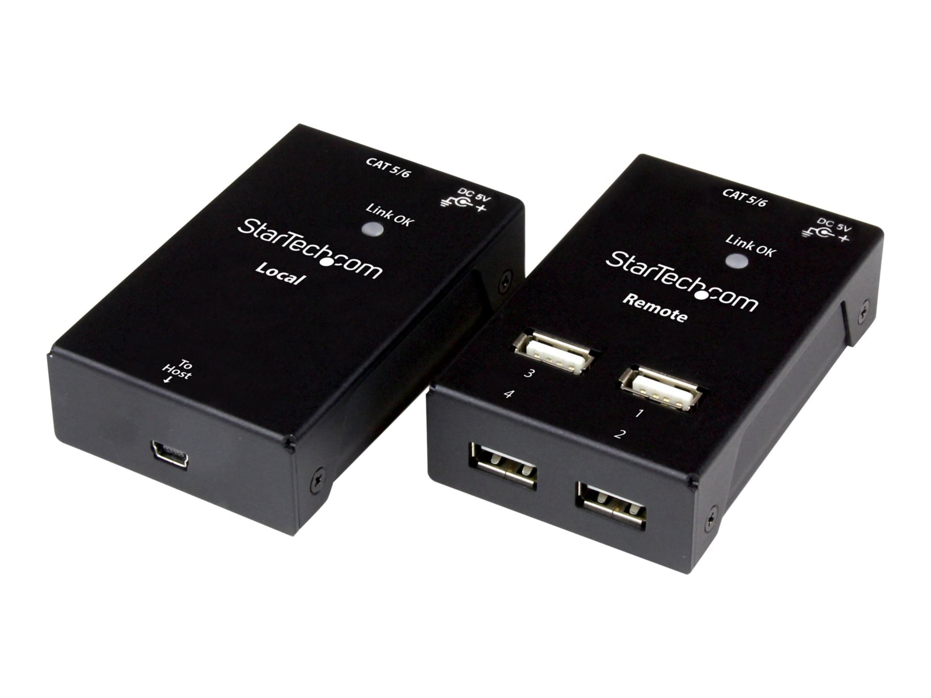 StarTech.com 4 Port USB 2.0-Over-Cat5-or-Cat6 Extender - Up to 165ft (50m)