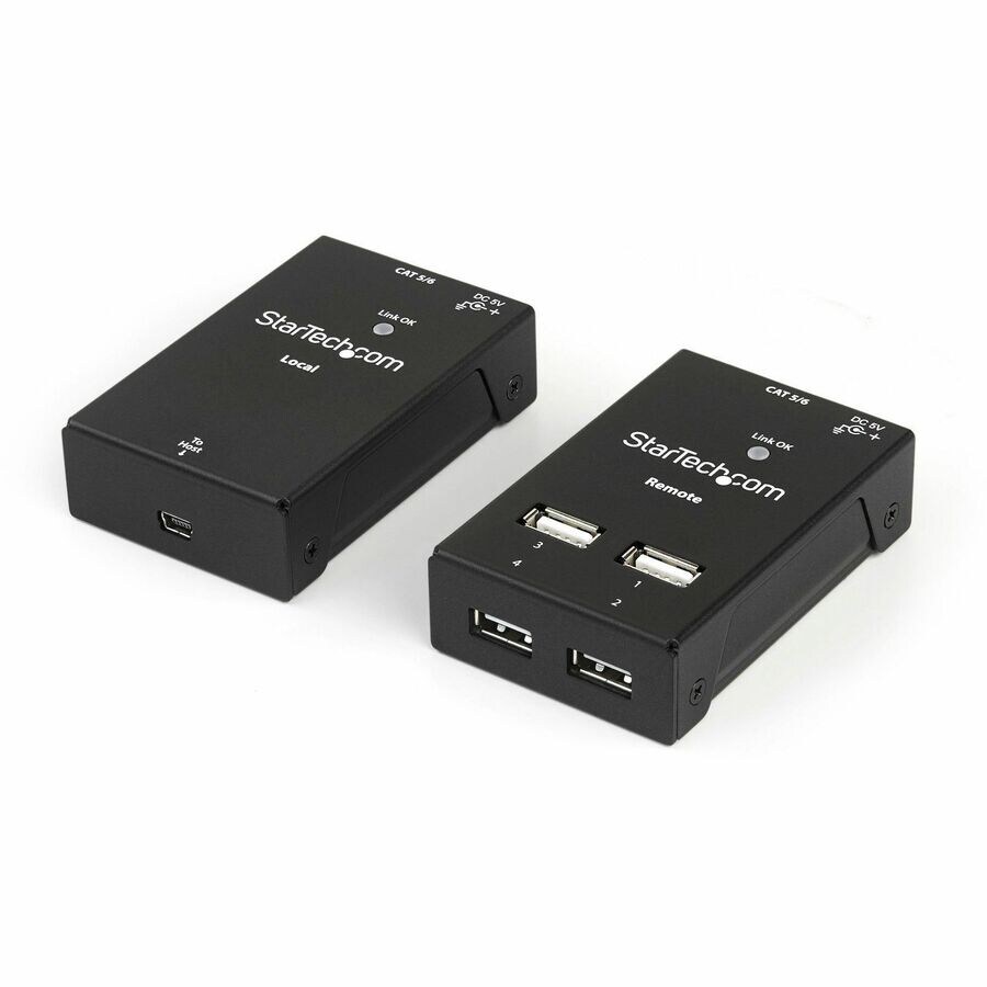 StarTech.com 4 Port USB 2.0-Over-Cat5-or-Cat6 Extender - Up to 165ft (50m)