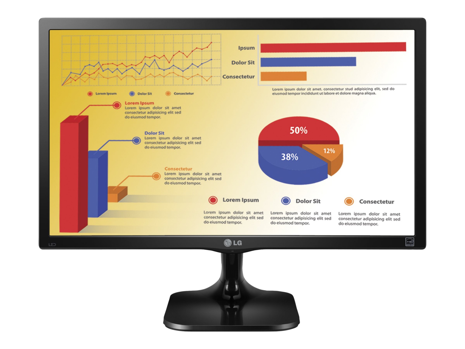 LG 22MC37D-B - LED monitor - 22"