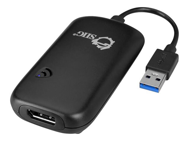 SIIG USB 3.0 to DisplayPort 4K Ultra HD Adapter external video adapter - DisplayLink DL-5500 - 1 GB - black
