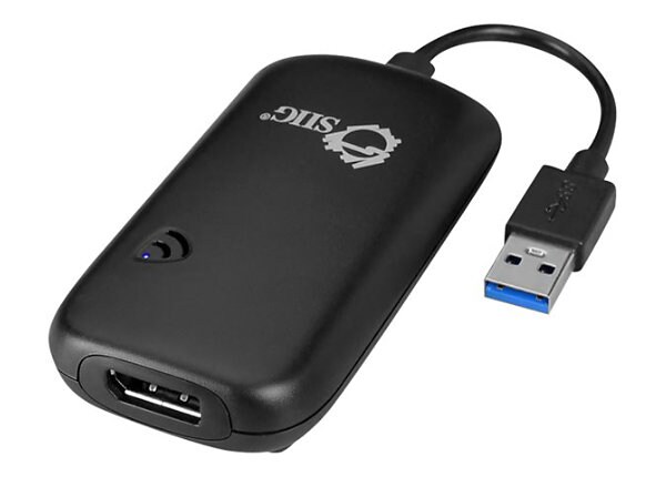 SIIG USB 3.0 to DisplayPort 4K Ultra HD Adapter external video adapter - DisplayLink DL-5500 - 1 GB - black