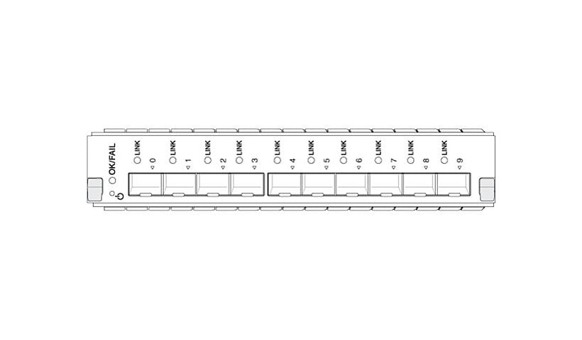 Juniper Networks SRX Series - expansion module - Modular Interface Card (MIC) - 10 Gigabit SFP+ x 10