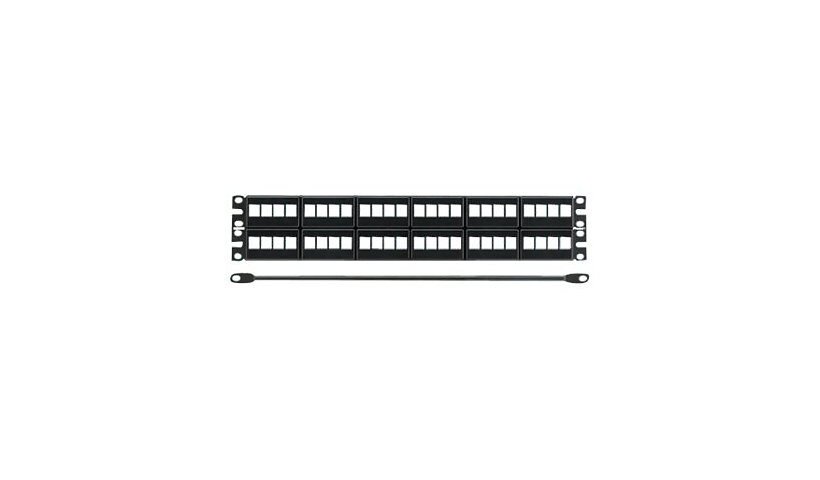 Panduit NetKey Modular Faceplate Patch Panel - patch panel - 2U - 19"