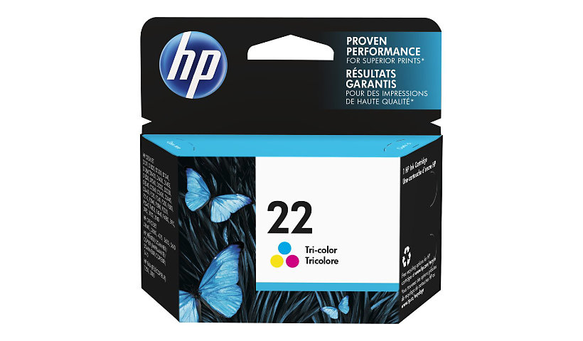 HP 22 - color (cyan, magenta, yellow) - original - ink cartridge