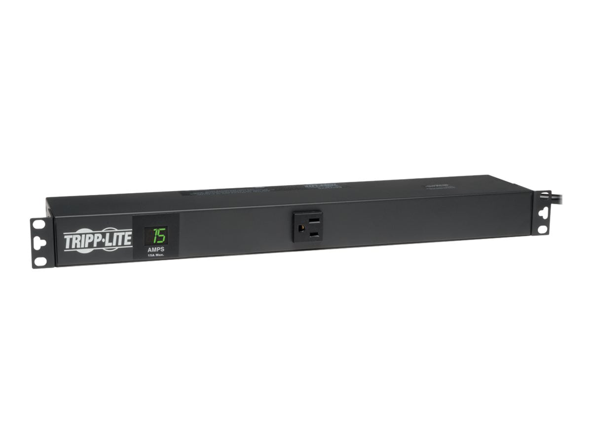 Tripp Lite PDU Metered 120V 15A 5-15R 13 Outlet 5-15P Horizontal 1U 6' Cord - power distribution unit - 1.4 kW