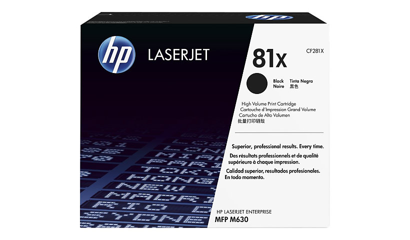 HP 81X - High Yield - black - original - LaserJet - toner cartridge (CF281X