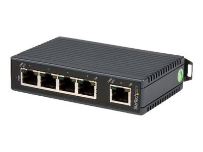 StarTech.com 5 Pt Unmanaged Network Switch - DIN Rail Mount - IP30 Rated
