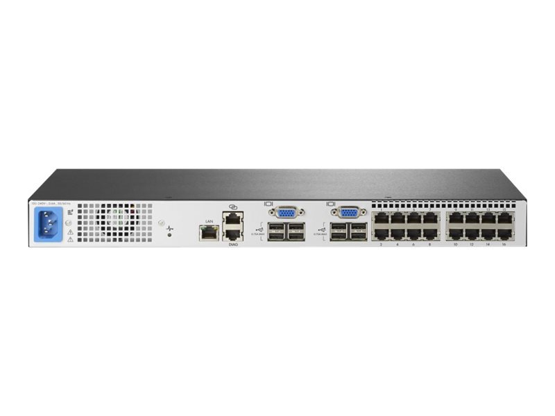 Thumbnail 2 of 4 for HPE KVM Console G3 Switch 0x2x16 - KVM switch - 16 ports - rack-mountable