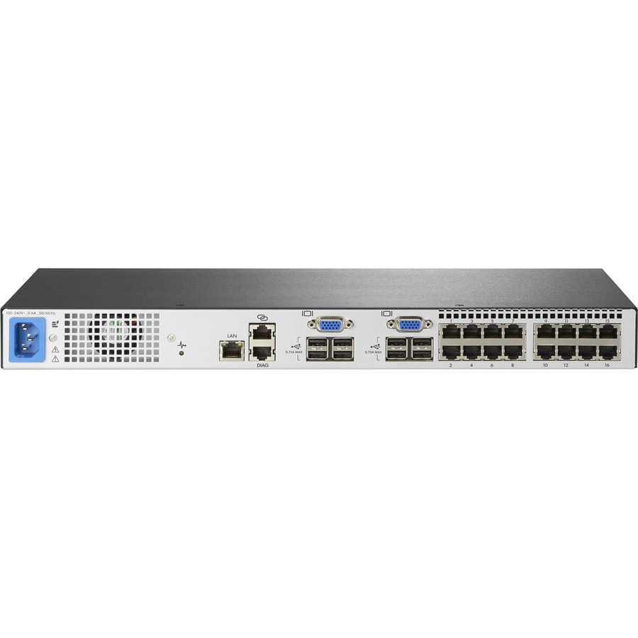 Thumbnail 3 of 4 for HPE KVM Console G3 Switch 0x2x16 - KVM switch - 16 ports - rack-mountable
