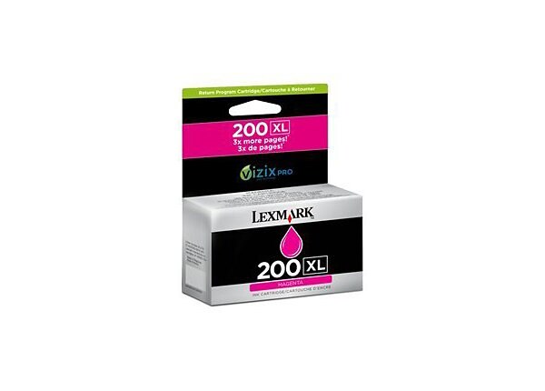 Lexmark Cartridge No. 200XL - High Yield - magenta - original - ink cartridge - LCCP, LRP
