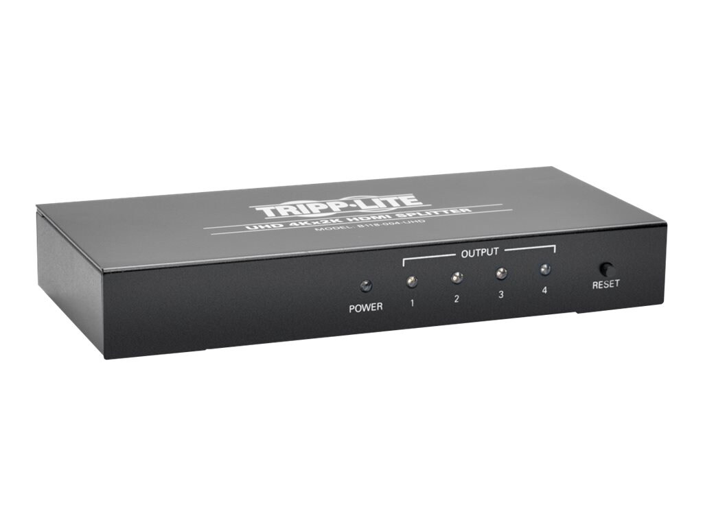 Tripp Lite 4-Port 4K HDMI Video Splitter Ultra-HD 4K x 2K w/ Audio 3840x2160 @ 24/30Hz - video/audio splitter - 4 ports