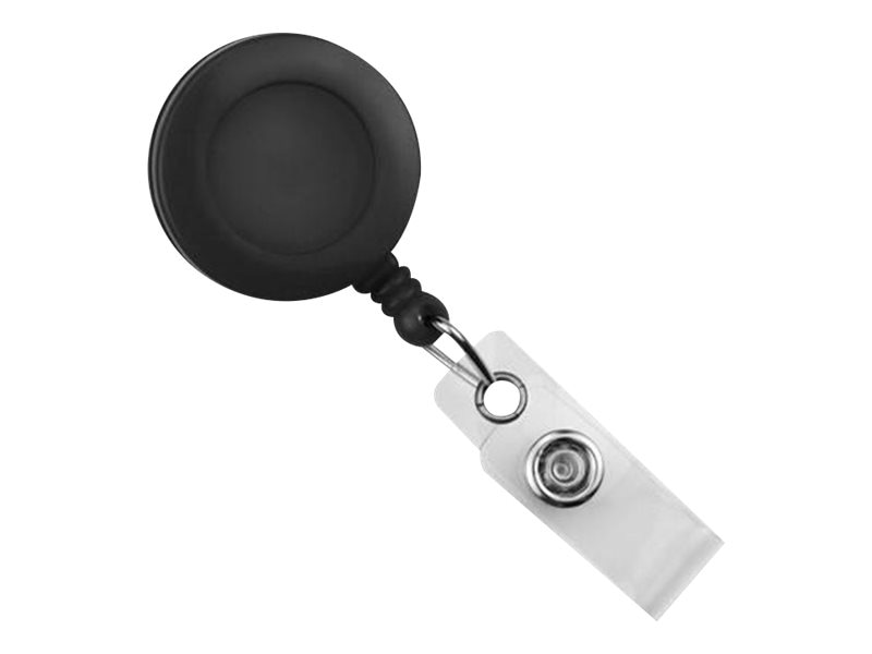 Brady badge reel - 1.26 in diameter x 34.02 in - black