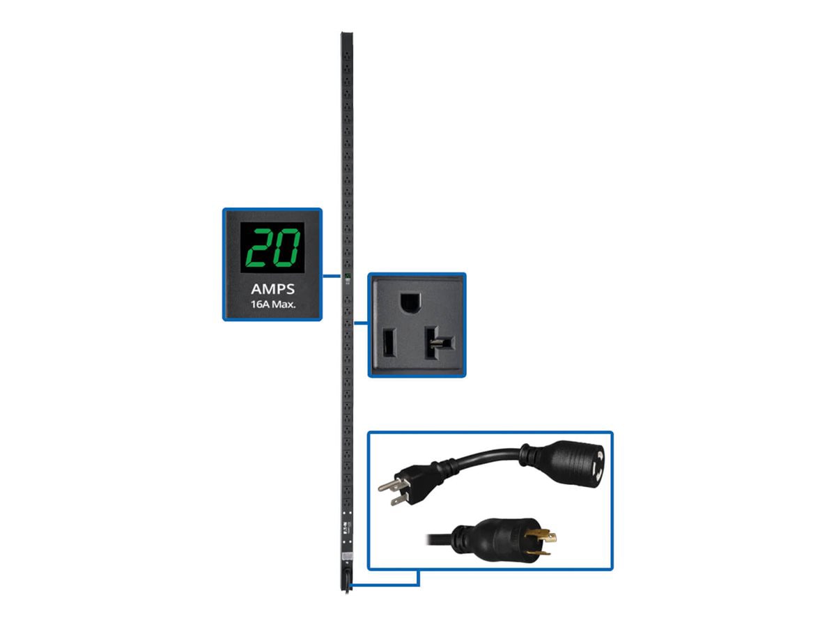 Tripp Lite PDU Metered 120V 20A 5-15/20R 36 Outlet L5-20P 72" Height 0URM
