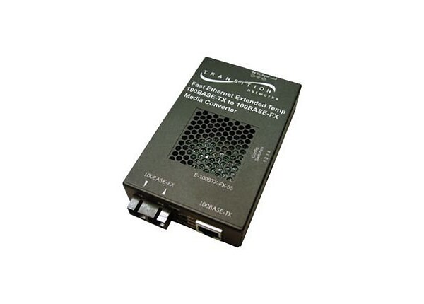 Transition Stand-Alone Extended Temperature - fiber media converter - Fast Ethernet