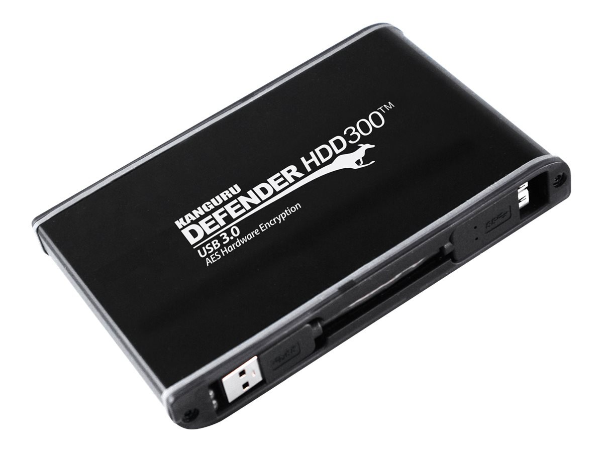 Kanguru Defender HDD300 FIPS Hardware Encrypted - hard drive - 2 TB - USB 3.0 - TAA Compliant