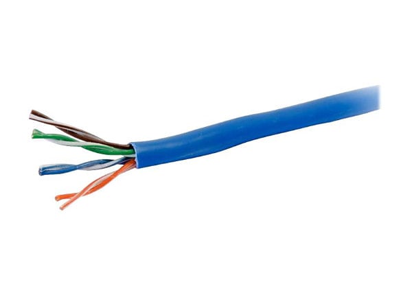 C2G Cat5e Bulk Unshielded (UTP) Network Cable with Solid Conductors - Riser CMR-Rated - bulk cable - 152 m - blue