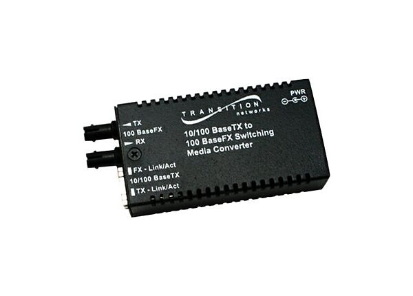 Transition Stand-Alone Mini 10/100 Bridging - fiber media converter - Ethernet, Fast Ethernet