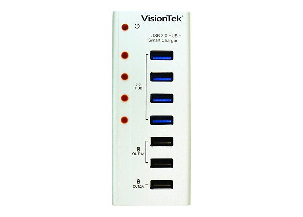 VisionTek Charge & Sync - hub - 4 ports