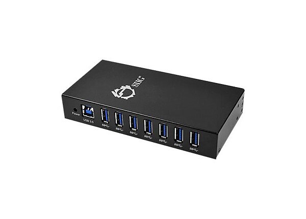 SIIG 7-Port Industrial USB 3.0 Hub with 15KV ESD Protection - hub - 7 ports