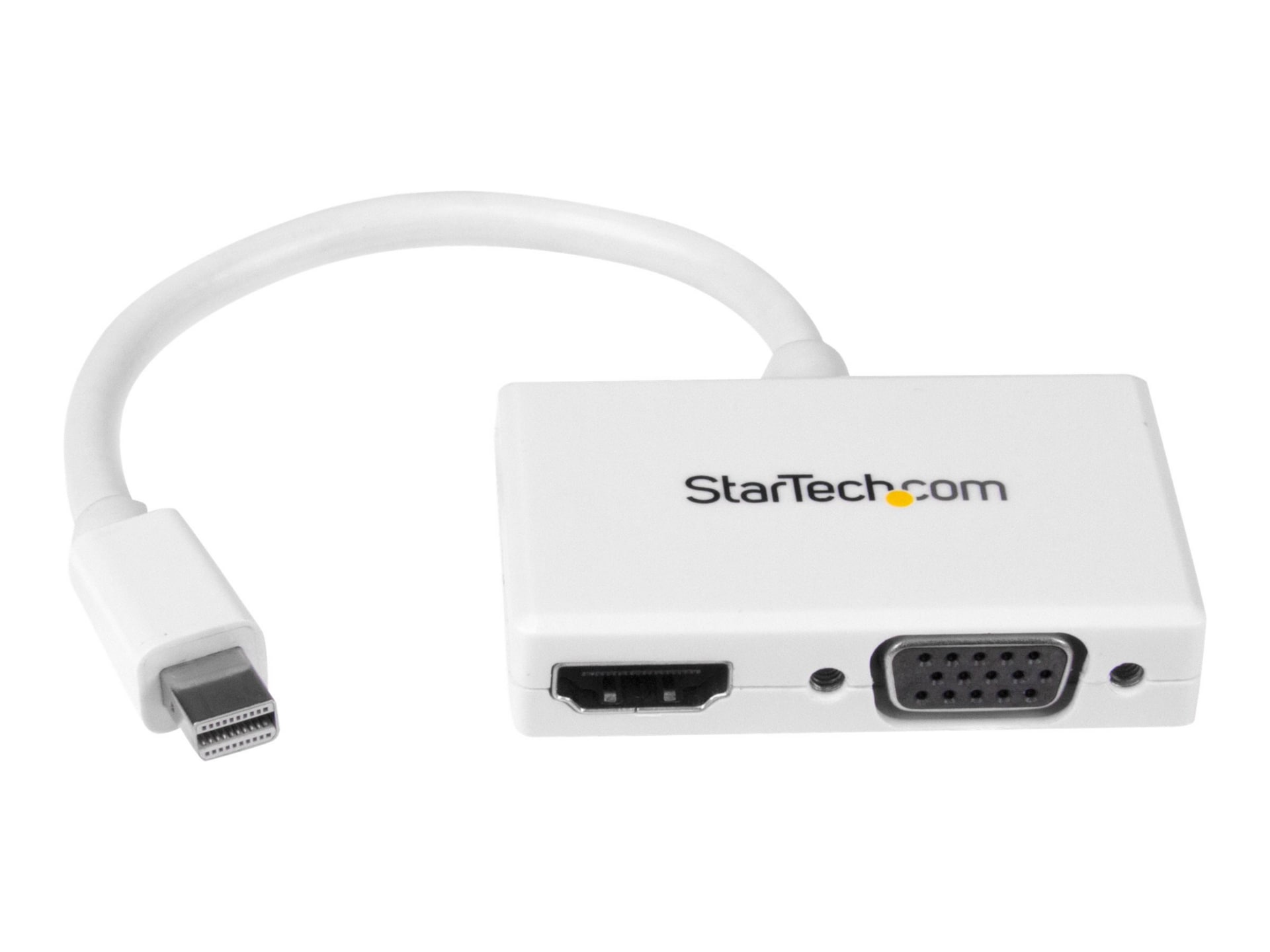 Dårlig faktor Forskelsbehandling Vis stedet StarTech.com Travel A/V Adapter - 2-in-1 Mini DisplayPort to HDMI or VGA  Converter - White - MDP2HDVGAW - Monitor Cables & Adapters - CDW.com
