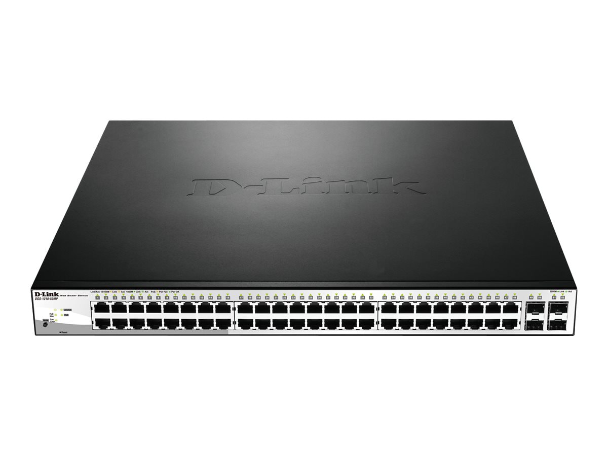 D-Link Web Smart DGS-1210-52MP - switch - 52 ports - managed - rack-mountab