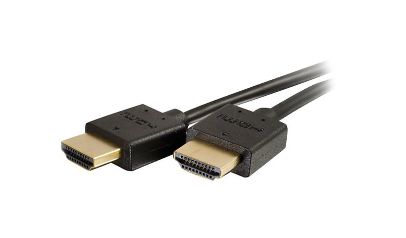 C2G Plus Series 3ft High Speed HDMI Cable with Low Profile Connectors - 4K Slim Flexible HDMI 2.0 Cable - 4K 60Hz