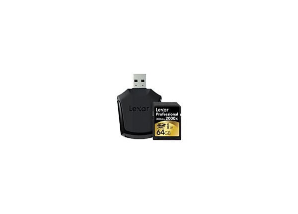 Lexar Professional - flash memory card - 64 GB - SDXC UHS-II