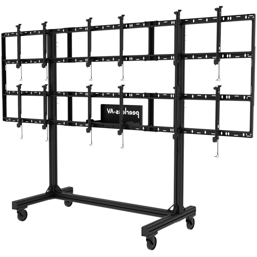 Peerless-AV® SmartMount® Portable Video Wall Cart 2x2 and 3x2 Configuration for 46" to 55" Displays