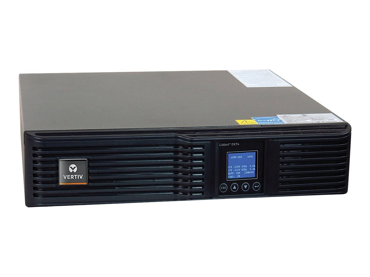 Liebert GXT4 Online UPS 1000VA 900W 120V Double-Conversion 1U LCD - UPS - 9