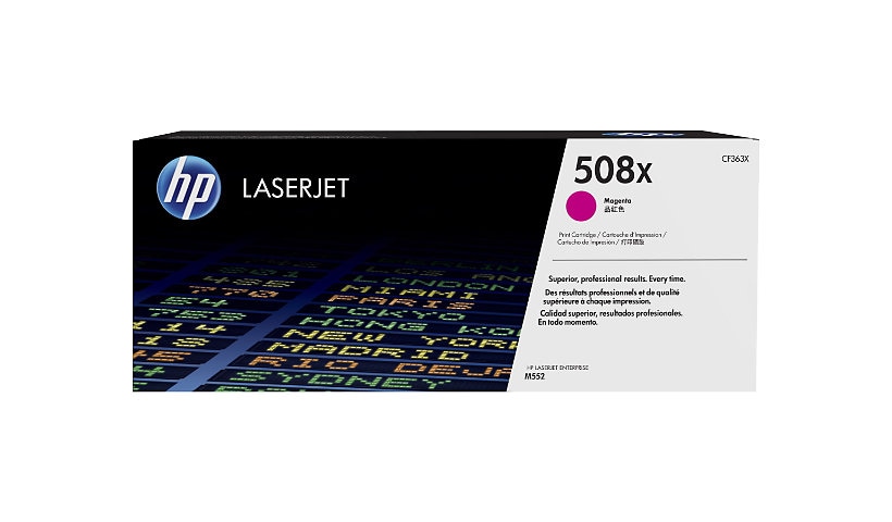 HP LaserJet 508X High Yield Toner Cartridge (CF363X) - Magenta