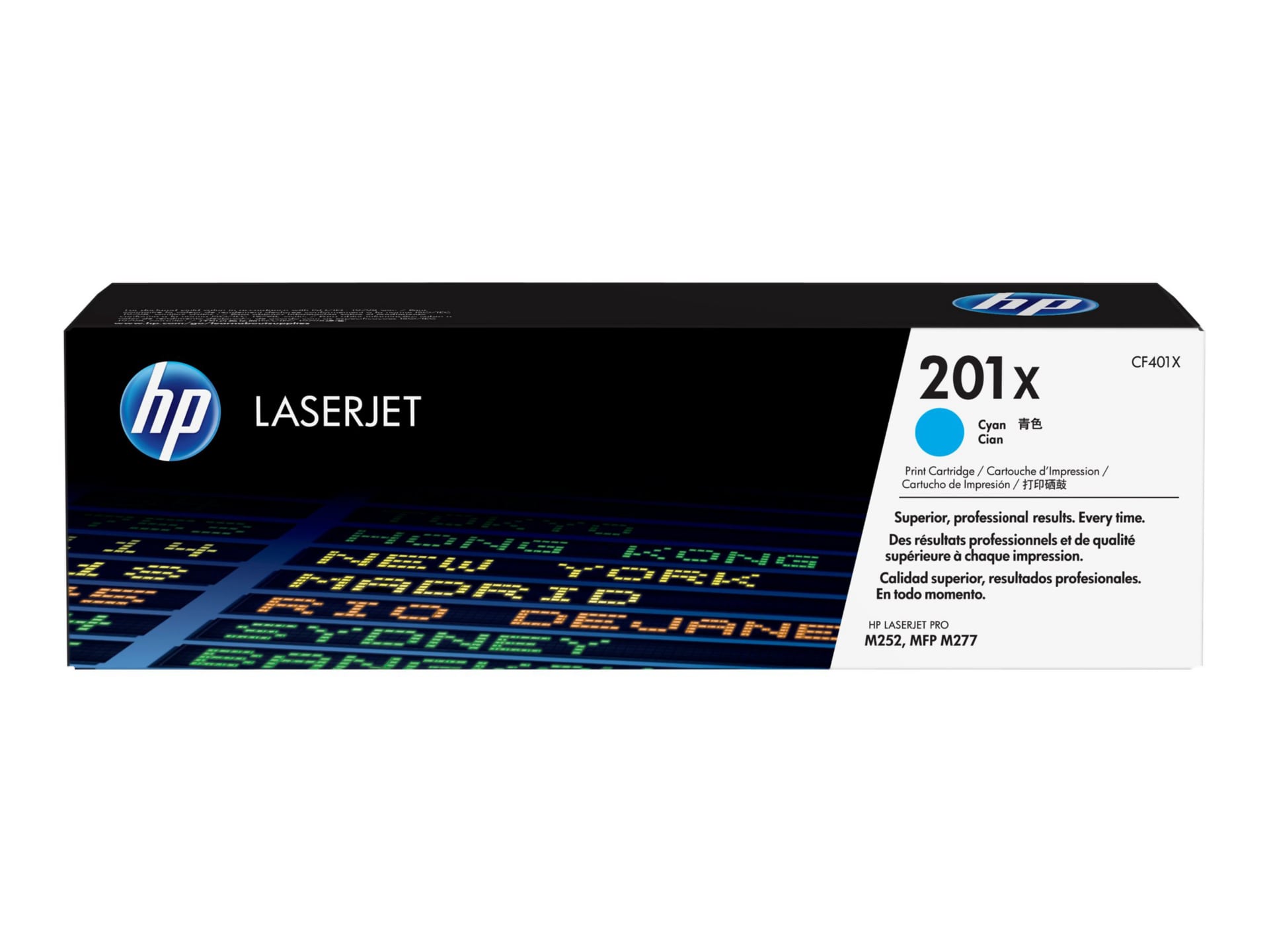 HP 201X (CF401X) Original High Yield Laser Toner Cartridge - Single Pack - Cyan - 1 Each