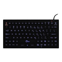 SIIG Industrial/Medical Grade Washable Backlit Keyboard with Pointing Device - keyboard - QWERTY - black