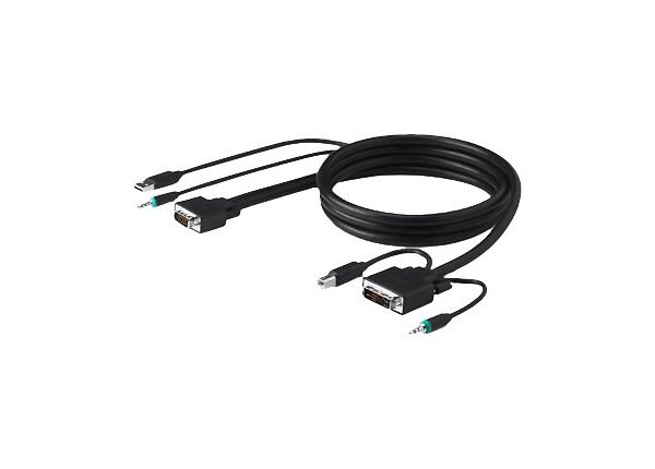 Belkin Secure KVM Cable Kit - video / USB / audio cable - 3 m - B2B