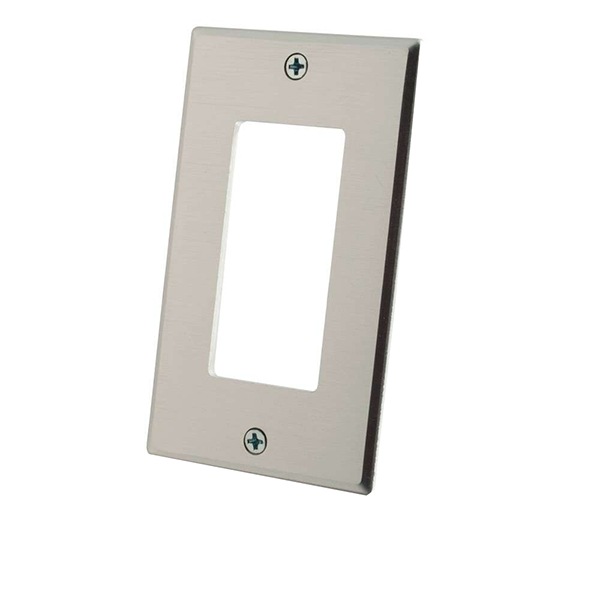 C2G Decorative Cutout Single Gang Wall Plate - Aluminum