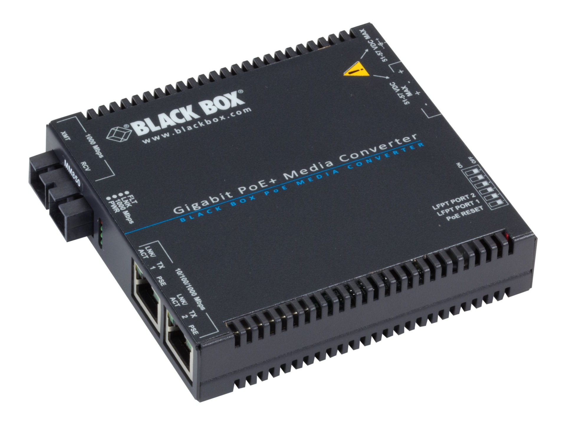 Black Box - fiber media converter - 10Mb LAN, 100Mb LAN, GigE - TAA Compliant