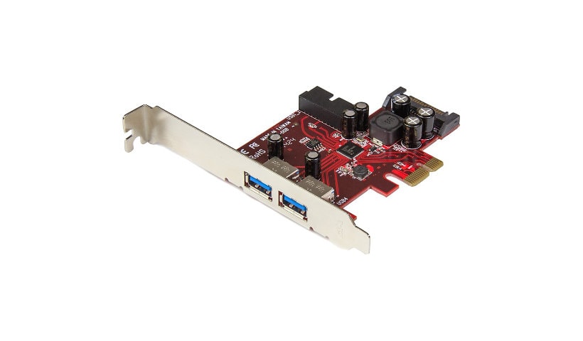 StarTech.com 4 Port PCI Express USB 3.0 Card - 2 Ext and 2 Int - SATA Power