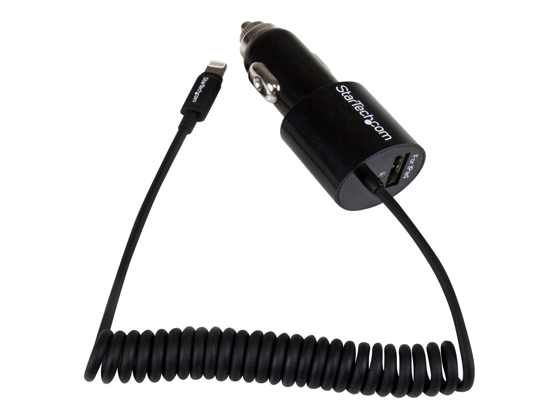 StarTech.com 2 Port Car Charger w/ Lightning Cable & USB 2.0 Port 21W/4.2A