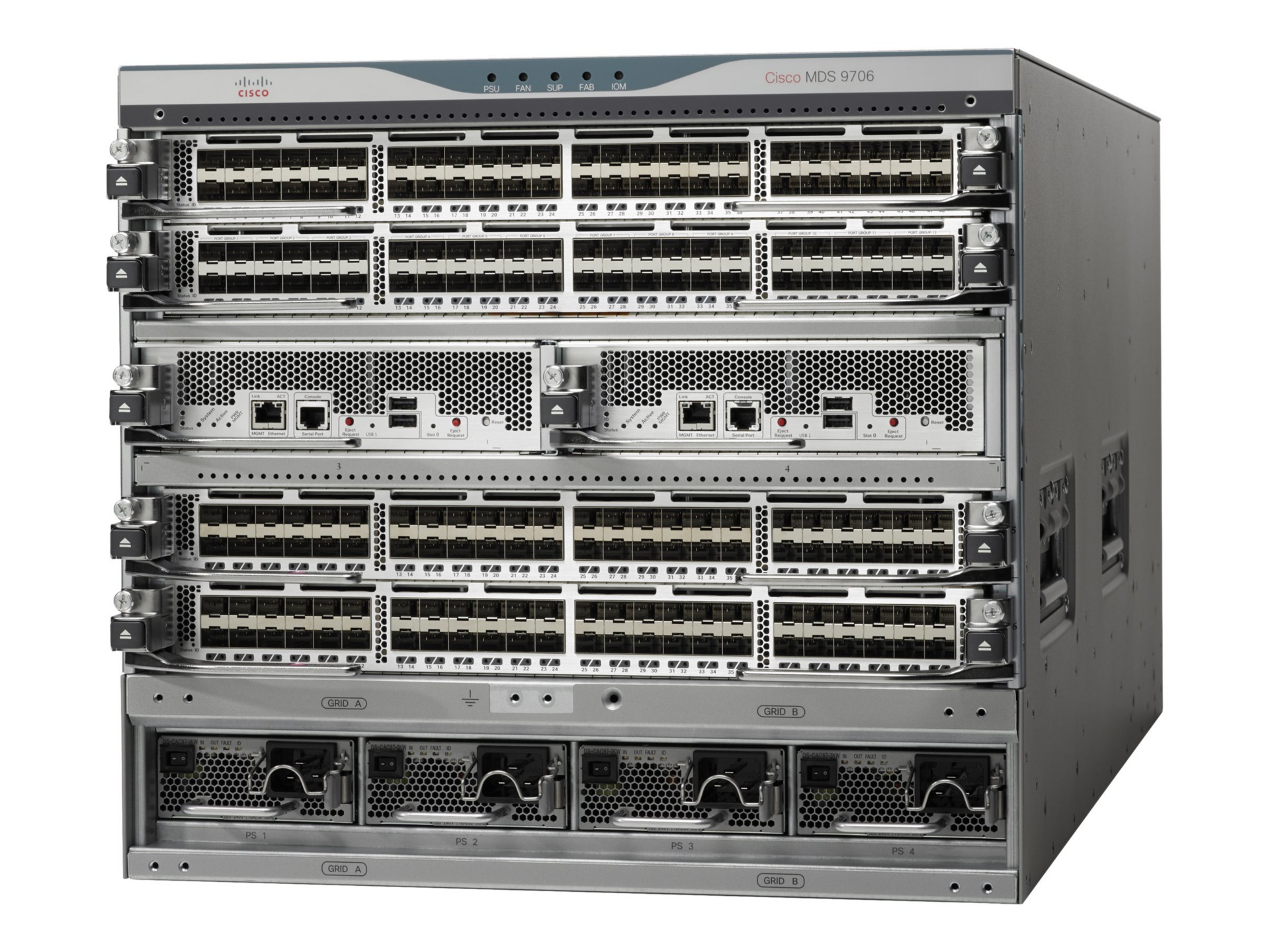 Cisco MDS 9706 Multilayer Director - Base Config - switch - managed - rack-mountable - with 2 x Cisco MDS 9700 Series